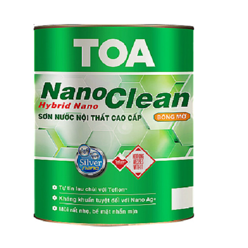 SƠN NƯỚC NỘI THẤT CAO CẤP TOA NANOCLEAN BÓNG MỜ