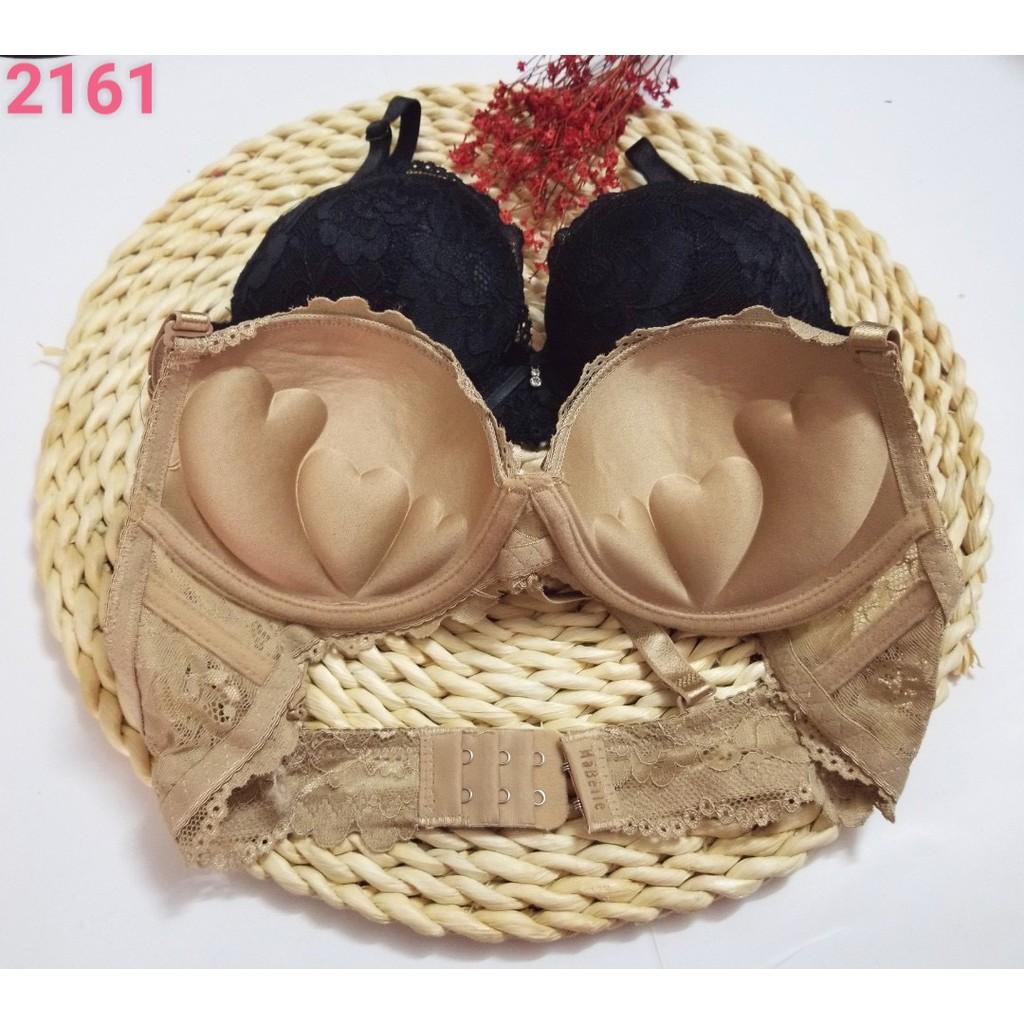 Áo lót nữ ren mút dày nâng ngực gọng nhựa cài sau 2161 – Quyến rũ, êm ái, ôm sát