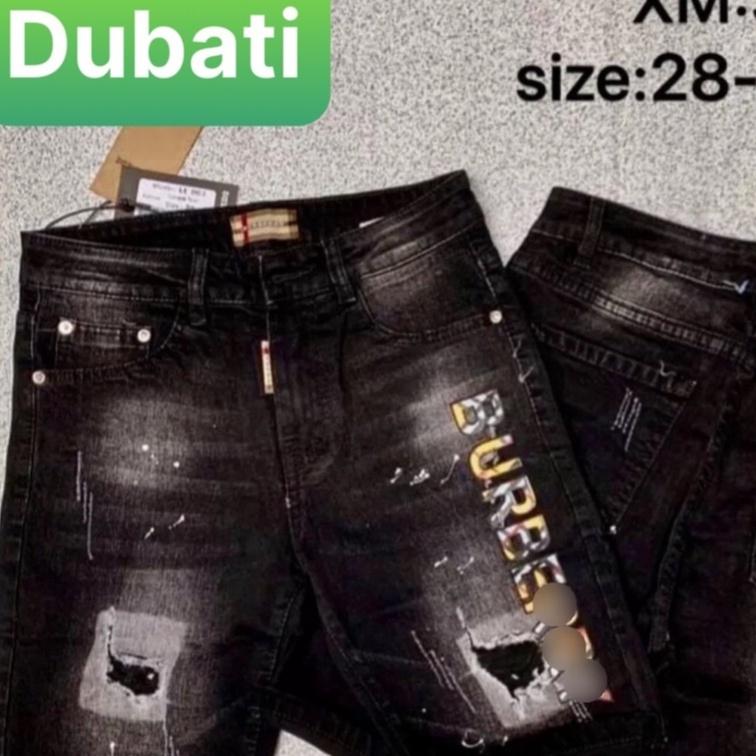 QUẦN JEAN NAM, QUẦN SỌT LỬNG THÊU CHỮ WASH RÁCH CHUẨN SOÁI KA- DB 3074- DUBATI FASHION