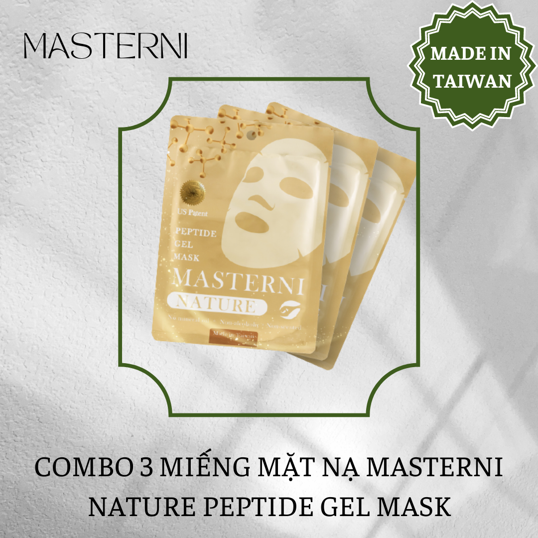 COMBO 3 MIẾNG MẶT NẠ MASTERNI NATURE PEPTIDE GEL MASK