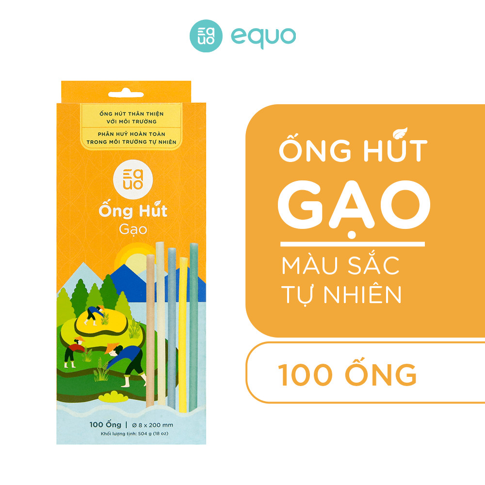 Combo 4 hộp ống hút EQUO 100 ống - Sở hữu bộ sưu tập xanh tiết kiệm hơn 100k