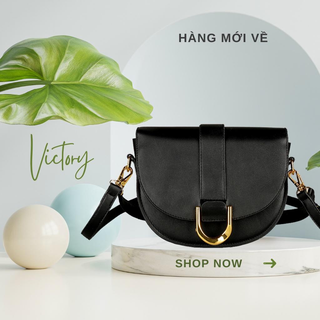 Túi Xách Nữ VICTORY Đeo Chéo Hàng Cao Cấp Mẫu Hot Trend Quảng Châu Màu Đen Trắng Nâu SKU:391