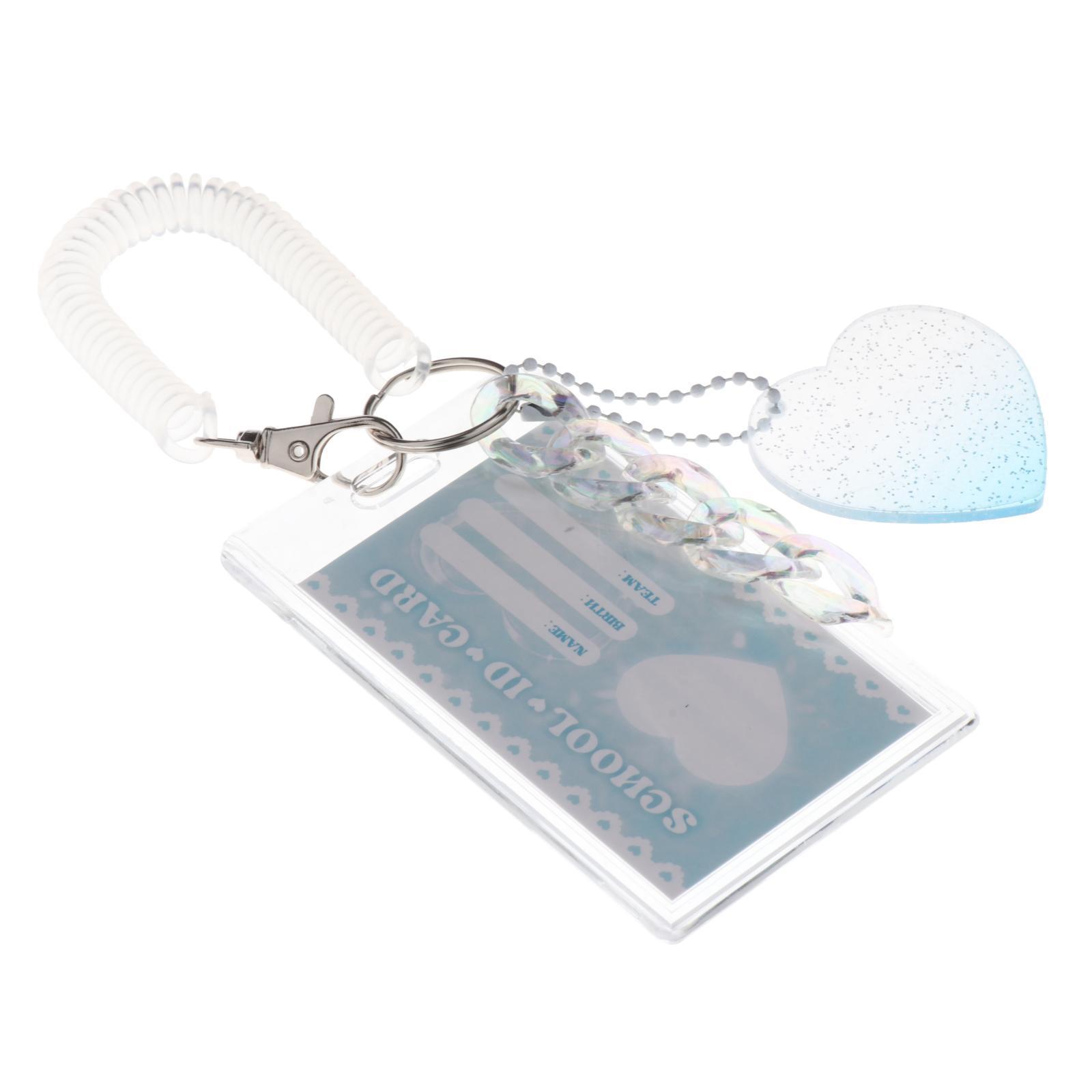 Acrylic Photocard Holder ID Card Case Cover Photo Protector Cute Portable for Teachers