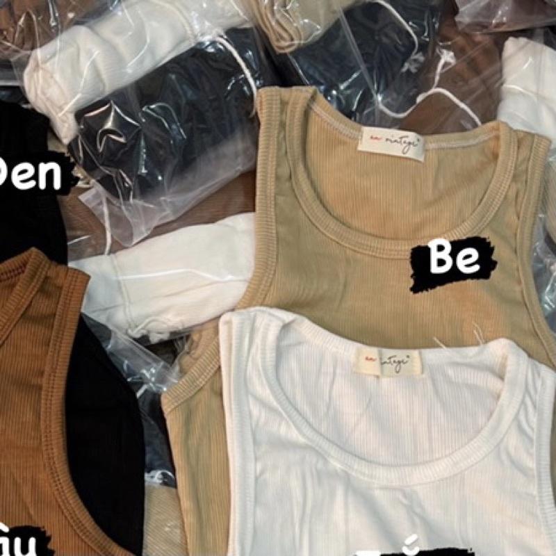 Áo 3 lỗ tăm bo viền co giãn siêu sịn 4 màu Lyn Closet