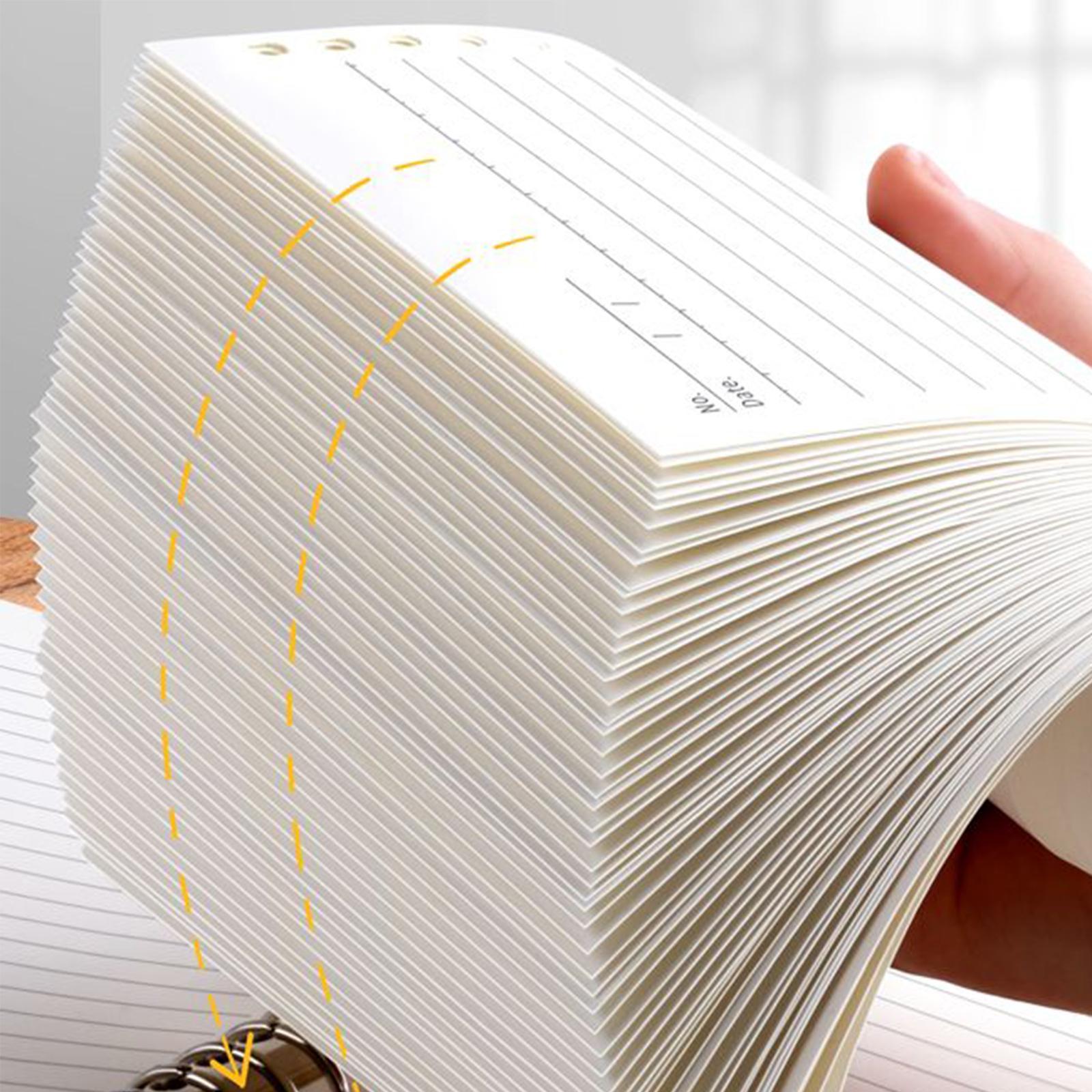 Refill Paper 60 Sheets Accessories Detachable Binder Paper for Binder