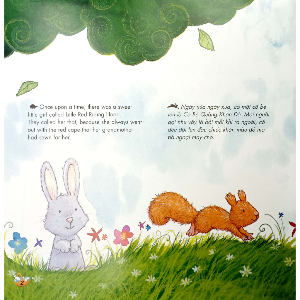 Truyện Cổ Tích Nổi Tiếng Song Ngữ Việt - Anh : Little Red Riding Hood - Cô Bé Quàng Khăn Đỏ
