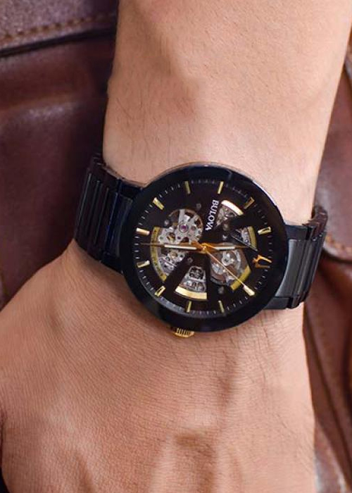 Đồng Hồ Nam Bulova Dây Thép Không Gỉ 98A203 - Mặt Đen