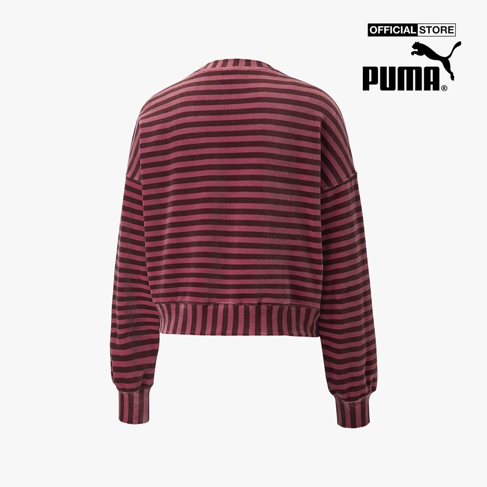 PUMA - Áo sweatshirt nữ tay dài Downtown Velour 535746-45