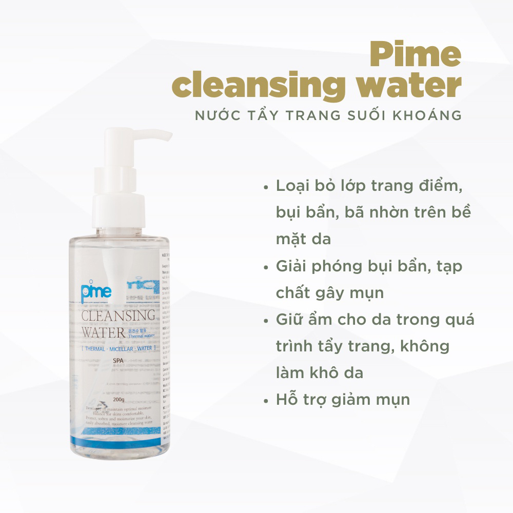 NƯỚC TẨY TRANG SUỐI KHOÁNG NÓNG PIME CLEANSING WATER 200G