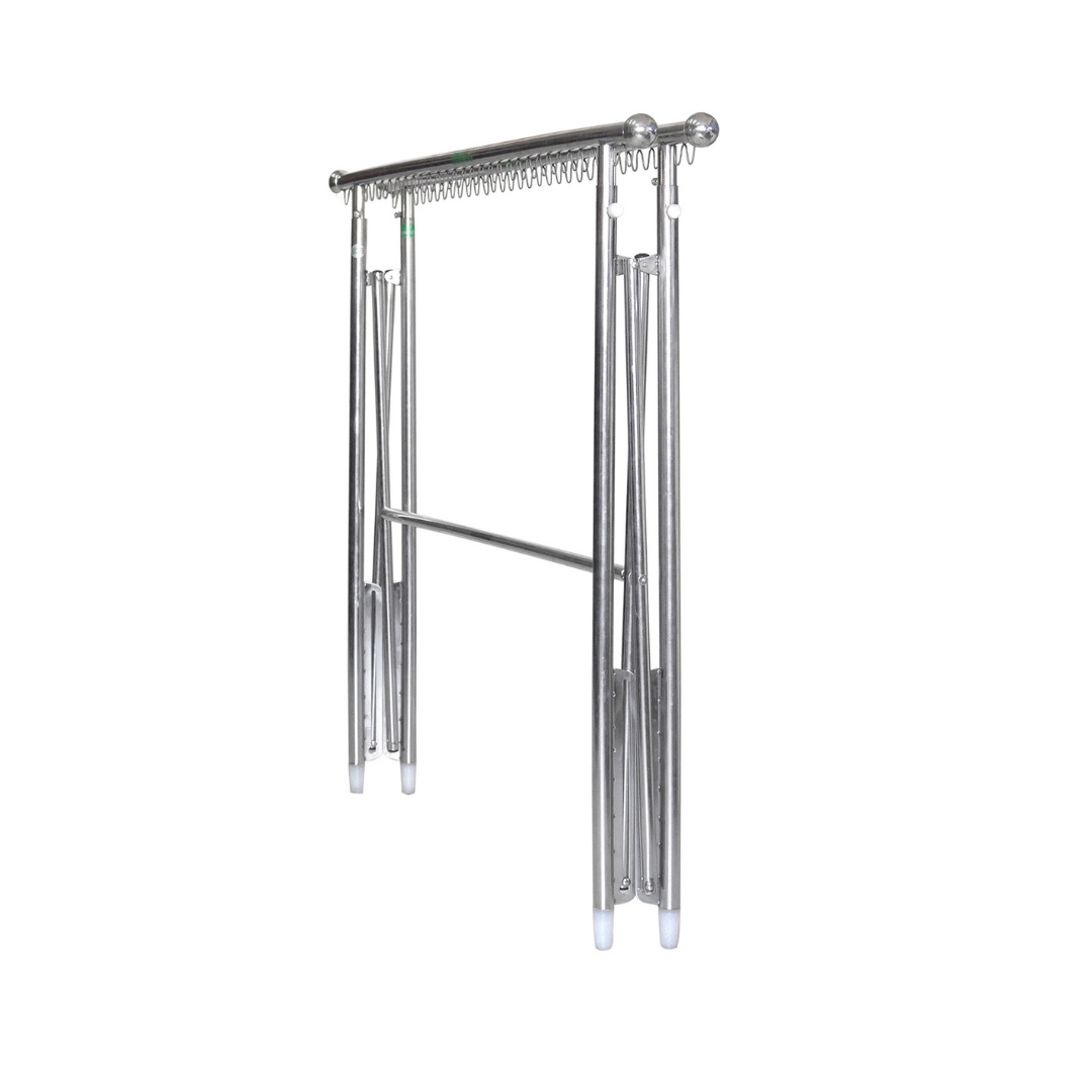 GIÁ PHƠI ĐỒ XẾP 2 NHÁNH INOX DUY LỢI (QUÀ TẶNG 10 MÓC ÁO KÉP NHỰA CAO CẤP DUY LỢI)