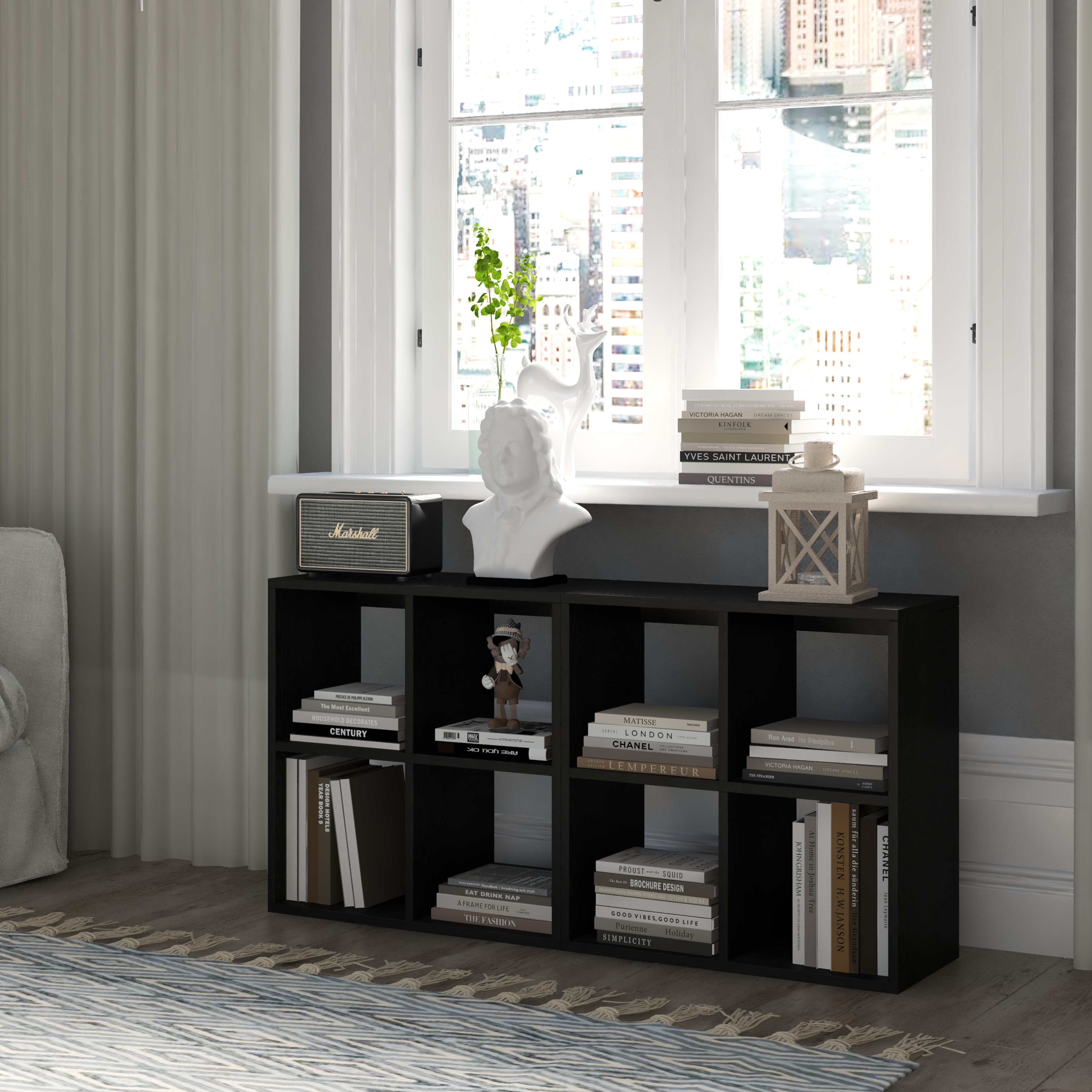 [Happy Home Furniture] ZANE , Kệ sách 2x2, 60cm x 28cm x 60cm ( DxRxC), KSA_036