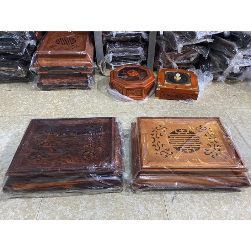 Khay trà trơn loại lớn gỗ Cẩm và gỗ Hương
