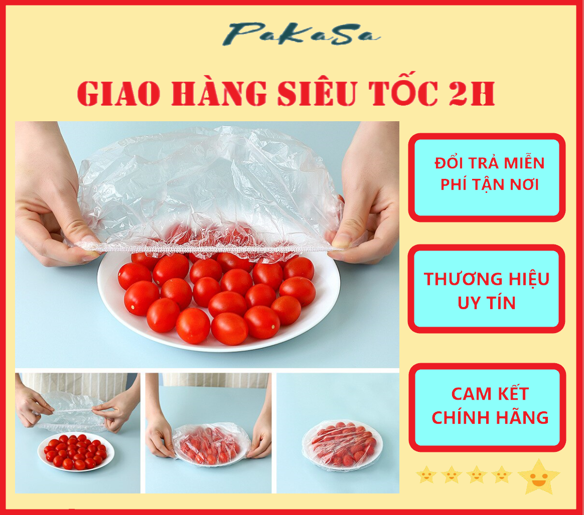 Sét 100 Túi Màng Bọc Thực Phẩm , Thức Ăn Co Giãn Hàng Loại 1 - Chính Hãng