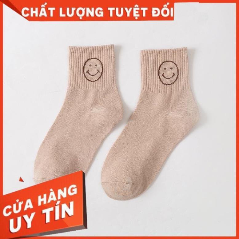 Tất nữ cổ cao cotton thiết kế mặt cười phong cách hàn quốc tcc1