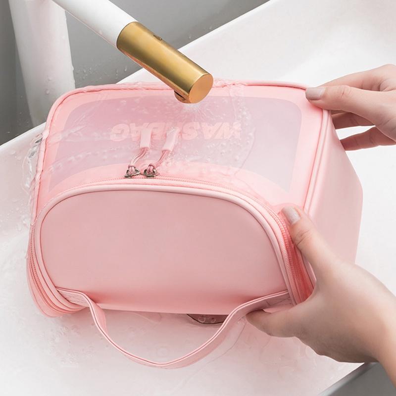 Túi đựng mỹ phẩm du lịch trong suốt cao cấp WASHBAG Có Móc Treo