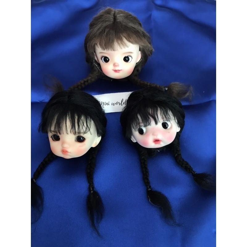 Wig len Tóc giả dành cho búp bê BJD Size 1/8, Baboliy, Amy handmade