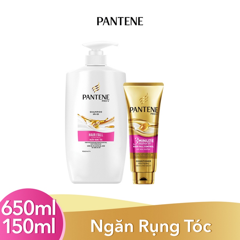 Bộ Dầu gội Pantene Phục Hồi Hư Tổn 650ML &amp; Kem xả 3 phút diệu kỳ 150ML