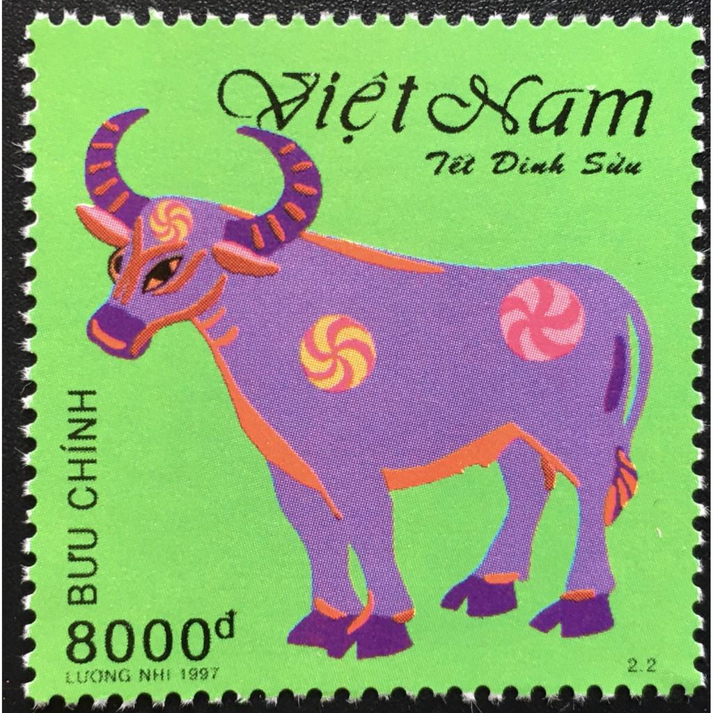 Bộ tem Tết Đinh Sửu Con trâu năm 1997.