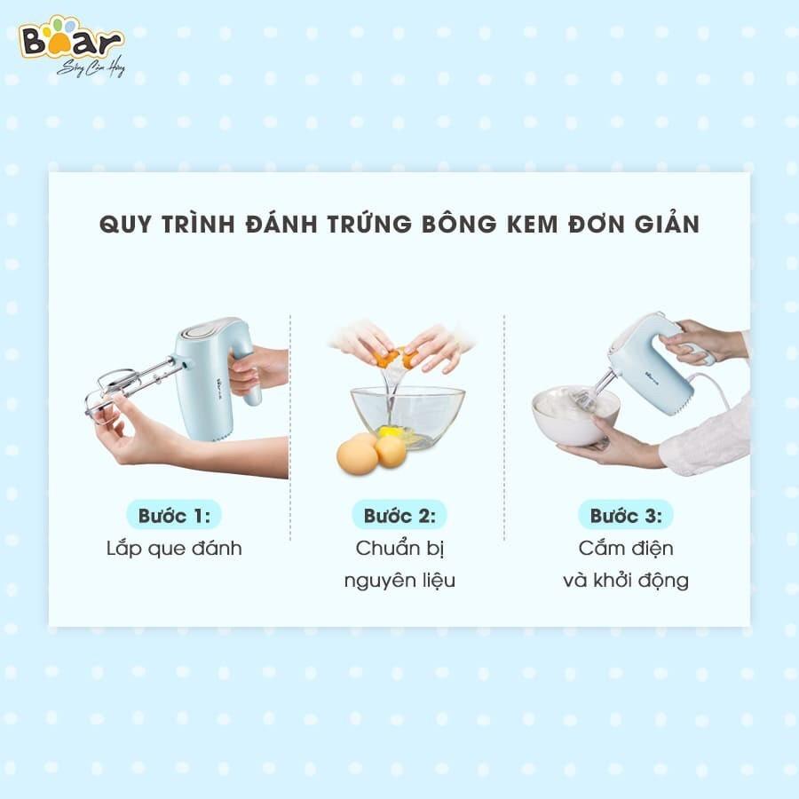 Máy đánh trứng, nhào bột 5 tốc độ Bear DDQ B02P5