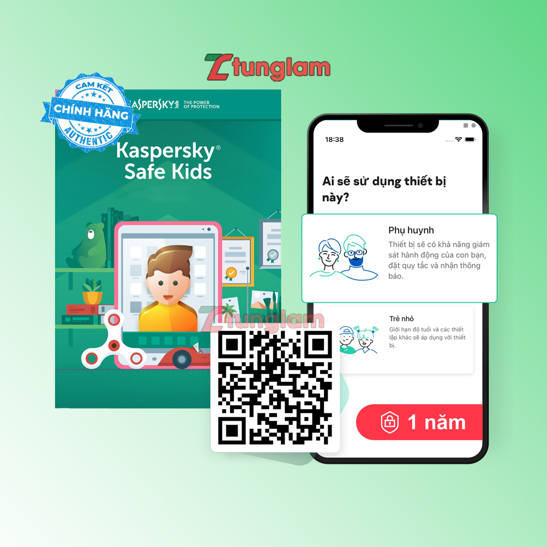 KEY Kaspersky Safe Kids - Hàng chính hãng (full VAT)