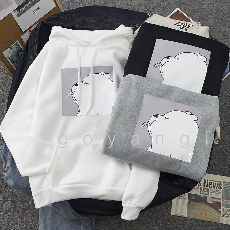 Áo hoodie We Are Bear unisex dáng rộng oversize cho cả nam và nữ