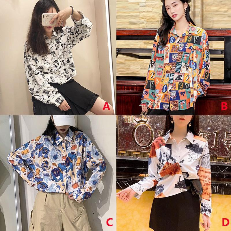 Áo kiểu dài tay phong cách Hàn Quốc cho nữ