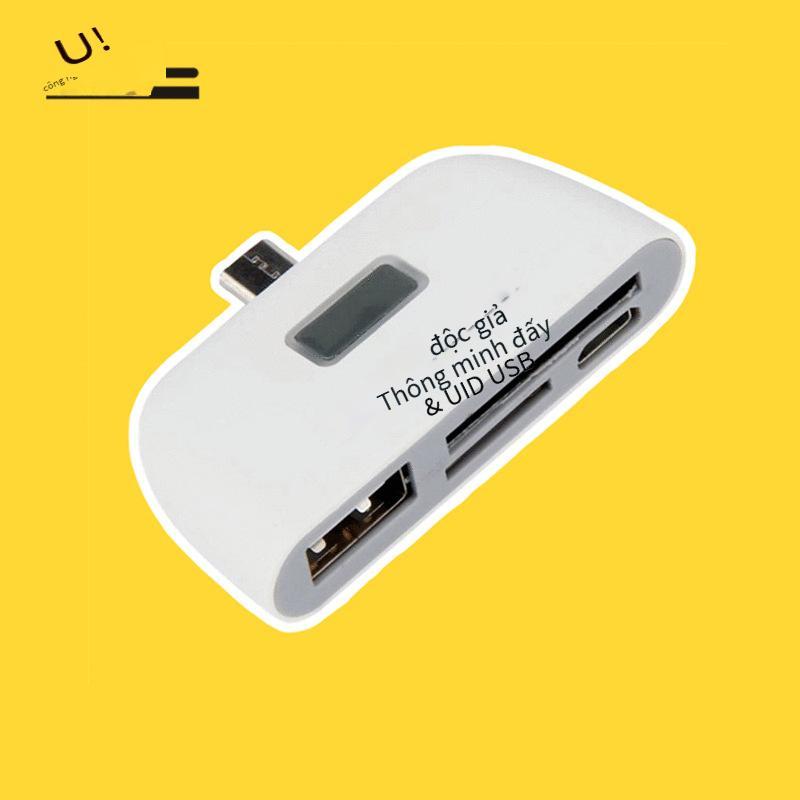 Đầu đọc thẻ điện thoại di động micro USB thuận lợi nhất 4 trong một điện thoại di động otg đầu đọc thẻ SD TF chuột đĩa U mở rộng đa chức năng