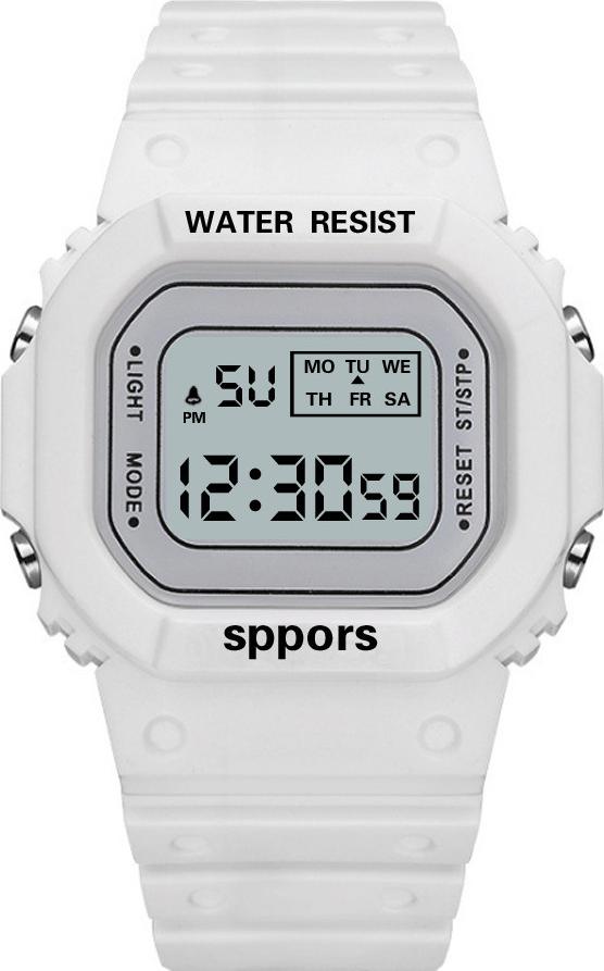Đồng Hồ NỮ thể thao Mặt Vuông N6688 Sports - Điện Tử Dây Silicone Bền Chắc