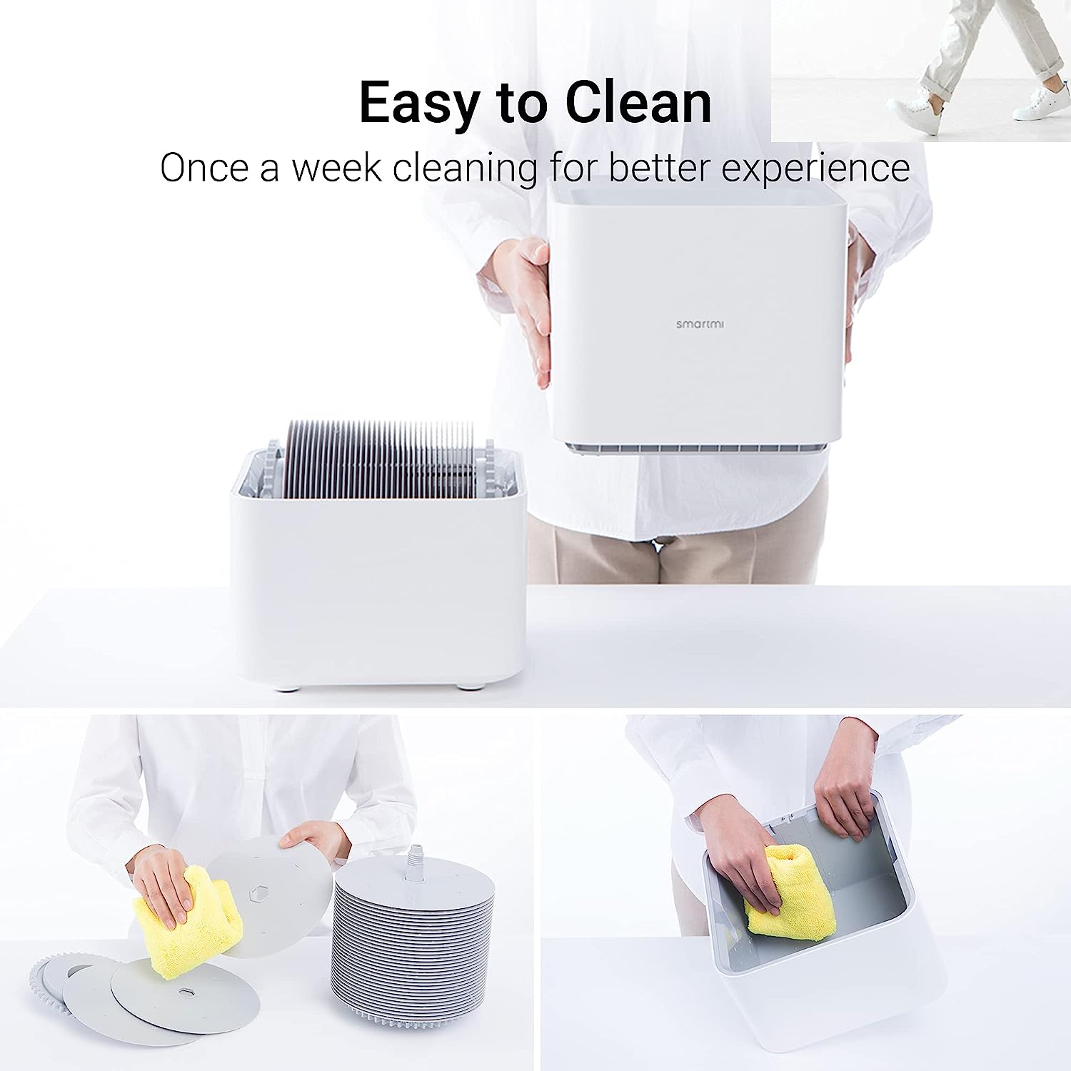 Máy Tạo Ẩm Xiaomi Smartmi Evaporative Humidifier 1 Thông Minh Tạo Ẩm Tự Nhiên, Không Tạo Sương Tự Động Làm Sạch Dung Tích 4 Lít, Kết Nối App Theo Dõi - Hàng Chính Hãng