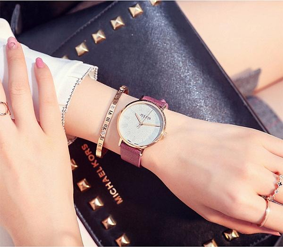 Đồng hồ nữ dây da Julius Hàn Quốc Ja-953