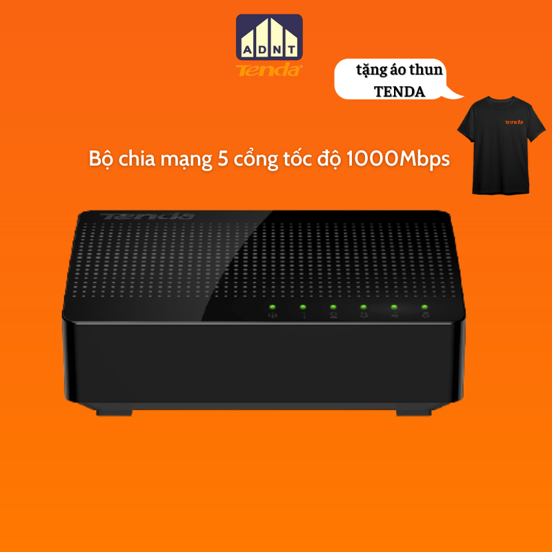 Bộ chia mạng 5 cổng tốc độ 1000Mbps Switch SG105 Tenda hàng chính hãng