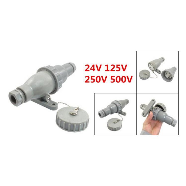 Bộ phích cắm + ổ cắm hàng hải kín nước CTF2-2 + CZF2-2 MARINE W.T 3 PIN PLUG AND SOCKET 250V 10A