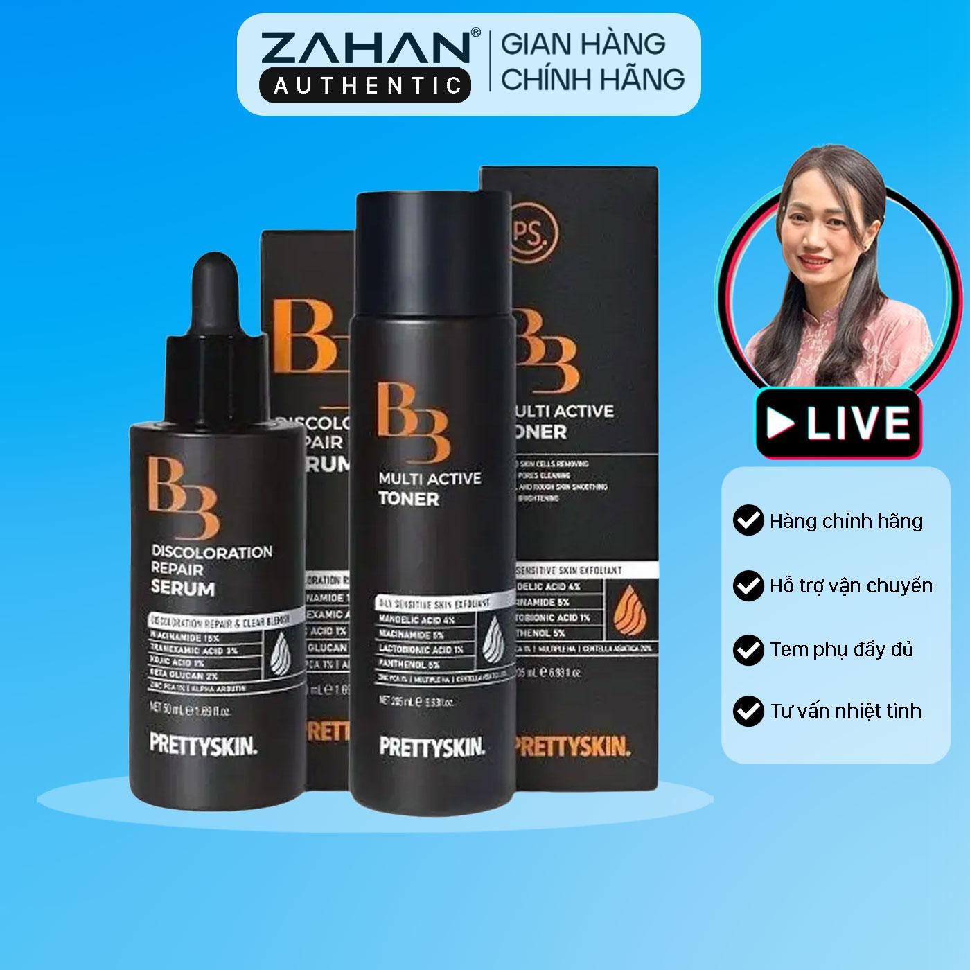 Combo Toner B3 và Serum B3 Prettyskin
