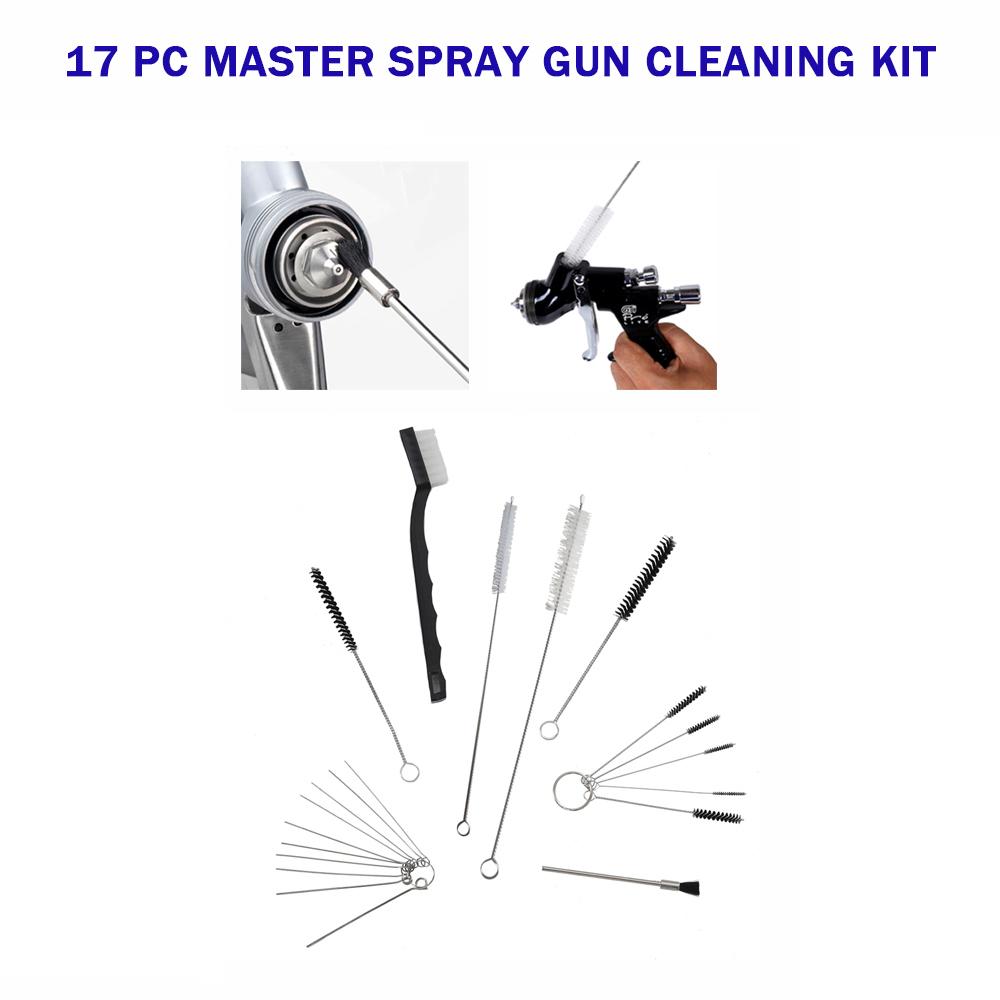 17pcs Spray Lance Nozzle Cleaning Repair Tool Needle Brush Kit Set Cleaning Accessory Multipurpose Cleaning Tool