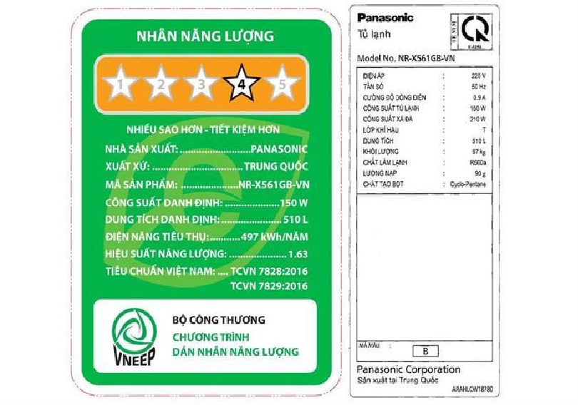 Tủ lạnh Panasonic Inverter 510 lít Multi Door NR-X561GB-VN - HÀNG CHÍNH HÃNG - CHỈ GIAO HCM