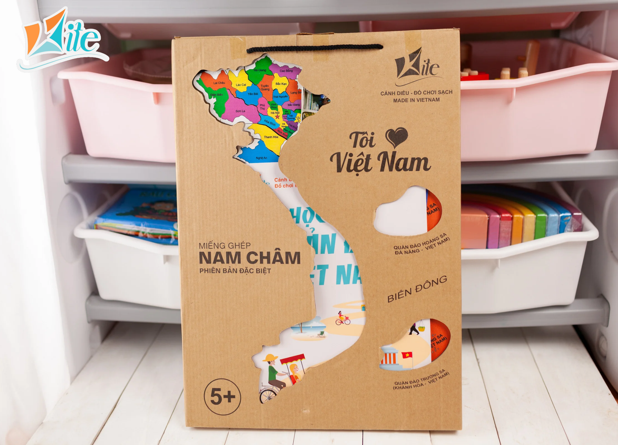 Bộ lắp ghép nam châm Bản Đồ Việt Nam – Học liệu, decor trang trí - Metis đồ chơi cho con