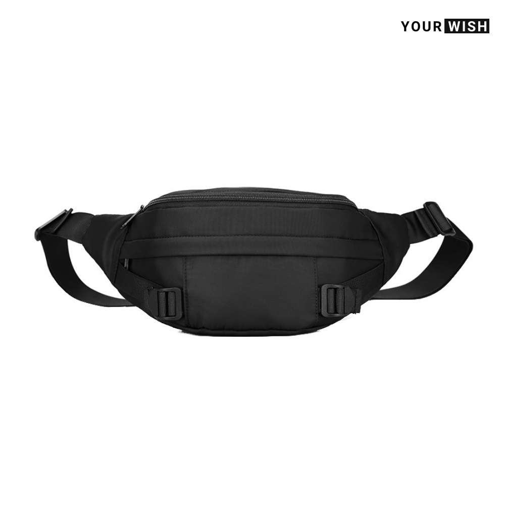 Túi Đeo Chéo Bao Tử Đeo Ngực Bụng Nam Loại Lớn Thời Trang Cao Cấp Chống Nước Kabek TD324 Phong Cách Basic Màu Đen Chống Nhăn Xù Đựng Nhiều Đồ