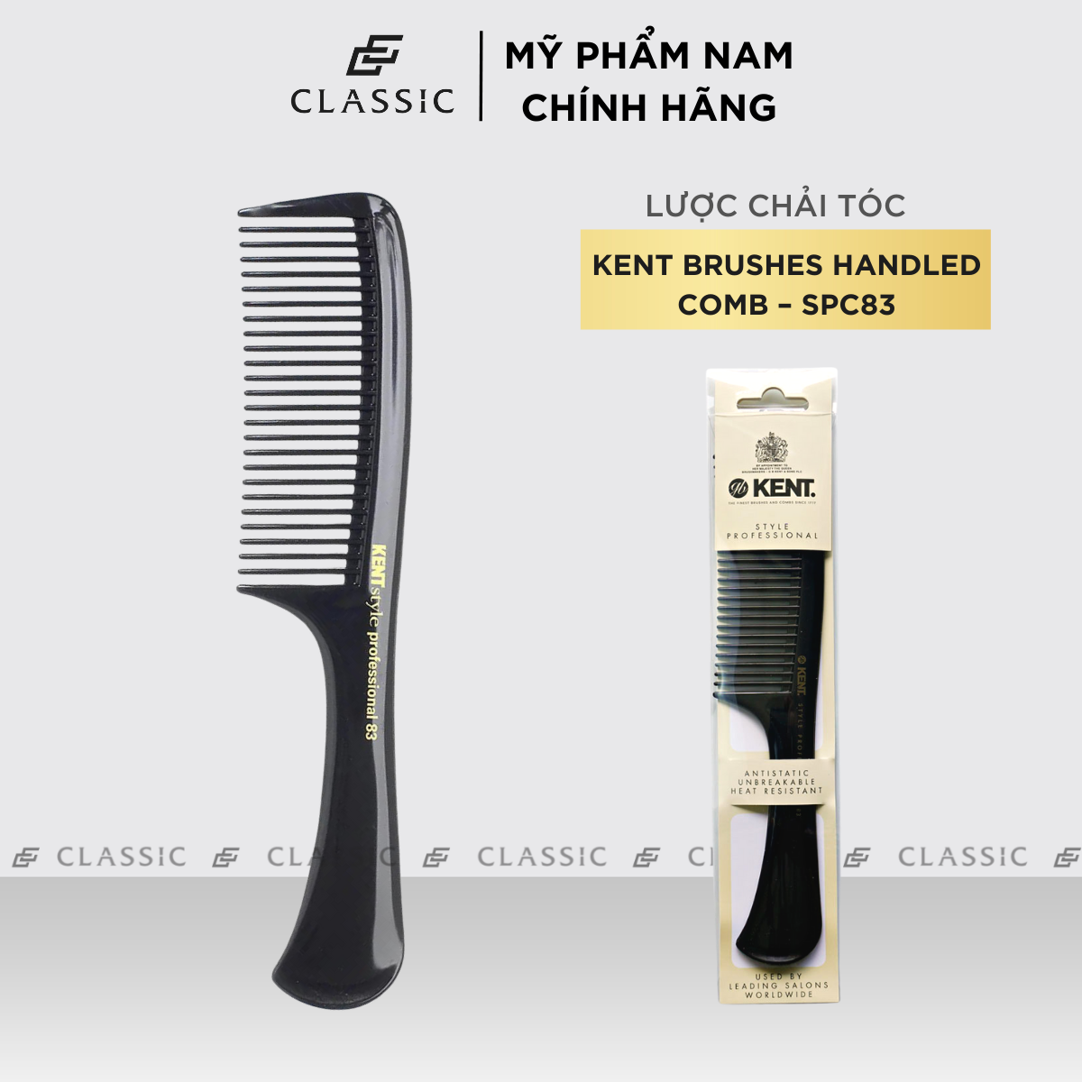 Lược chải tóc Kent Brushes Handled Comb – SPC83