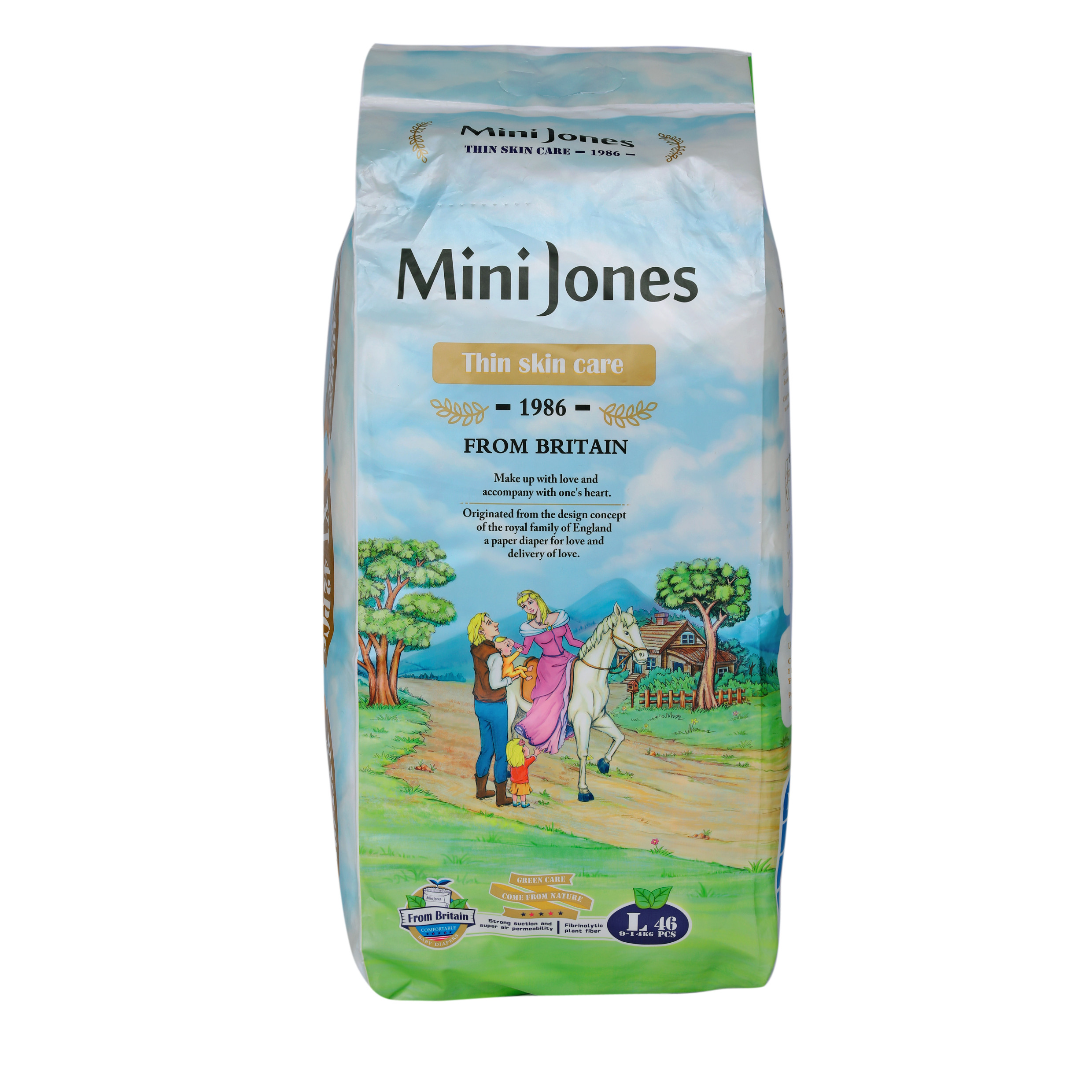 Tã/bỉm quần hữu cơ cao cấp Mini Jones L46 XL42 XXL40