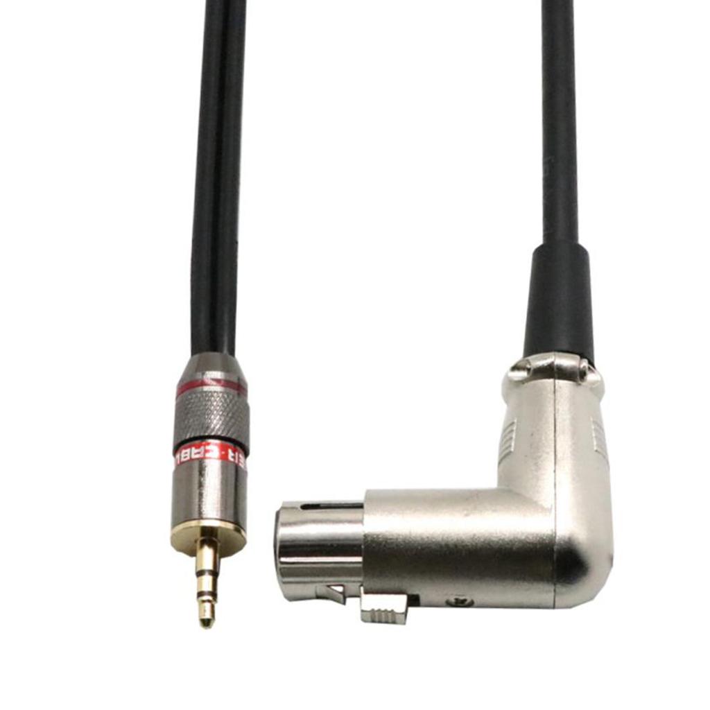 XLR Right Angle Female To 3.5mm Male Plug Pro Mic Premium Audio Cable 1FT