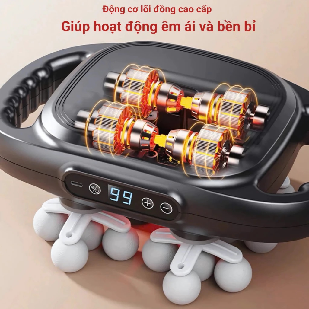 Máy Massage Toàn Thân Cầm Tay , Máy Mát Xa Đấm Lưng, Chân, Tay, Vai, Cổ 22 Đầu GDV - Hàng Chính Hãng