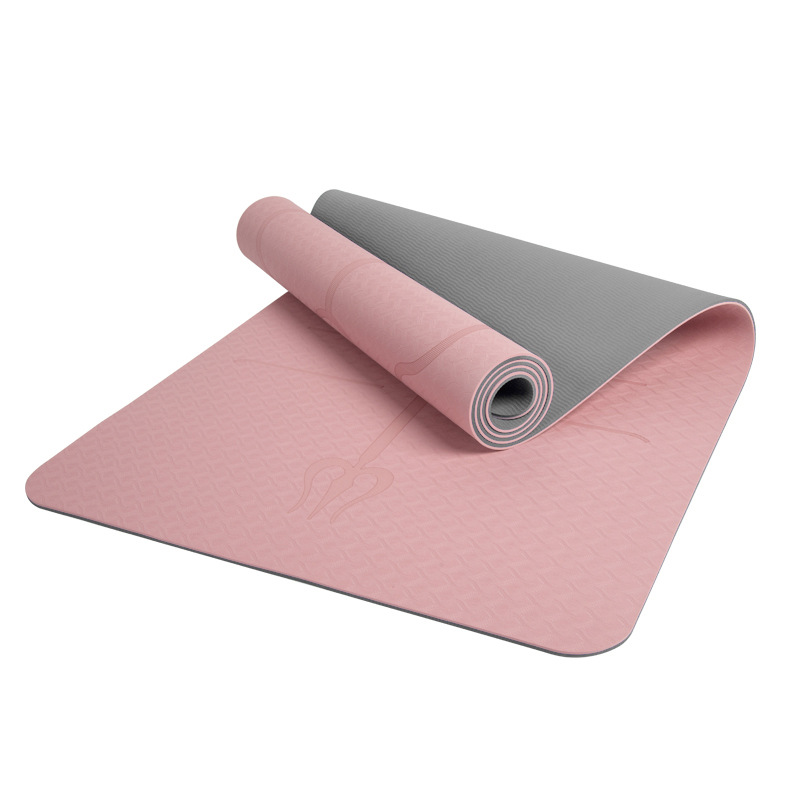 [Tặng Dây Đeo] Thảm Tập Yoga Định Tuyến 2 Lớp TPE 6mm Cao Cấp - YOGA QG, Đường Định Tuyến In Rõ Nét Có Lớp Lưới Chống Trơn Trượt, Mềm Mại, Thấm Hút Mồ Hôi Hiệu Quả - Hàng chính hãng