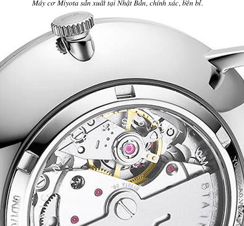 Đồng hồ đeo tay Nam hiệu JONAS & VERUS Y01544-A0.WWWLH, Máy Cơ , Kính mo tráng sapphire hạn chế trầy xước, Dây da Italy