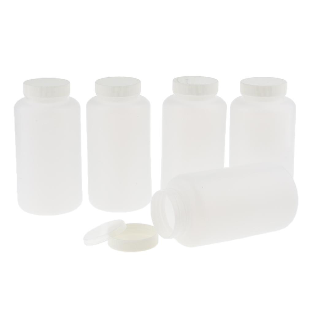 5pcs 1000ml Reagent Bottle with Cap Lab Reagent Bottle Laboratory