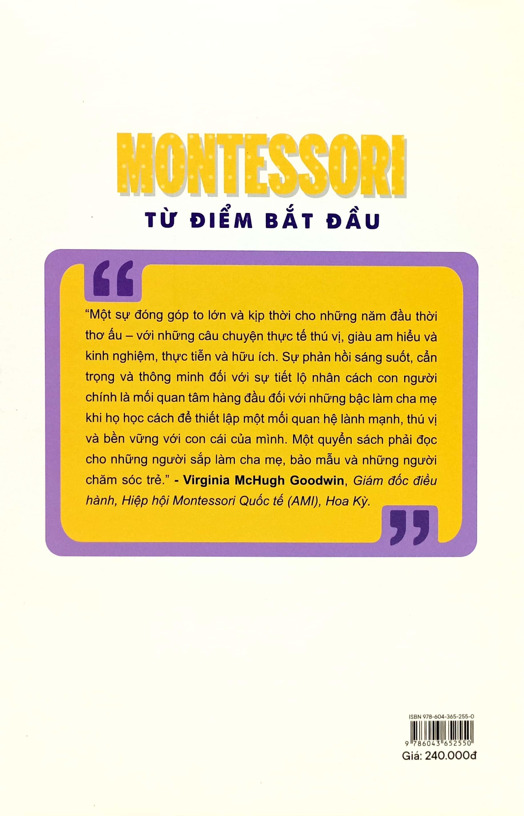 Montessori Từ Điểm Bắt Đầu - Giáo Dục Đứa Trẻ Trong Gia Đình, Từ Khi Sinh Ra Đến 3 Tuổi