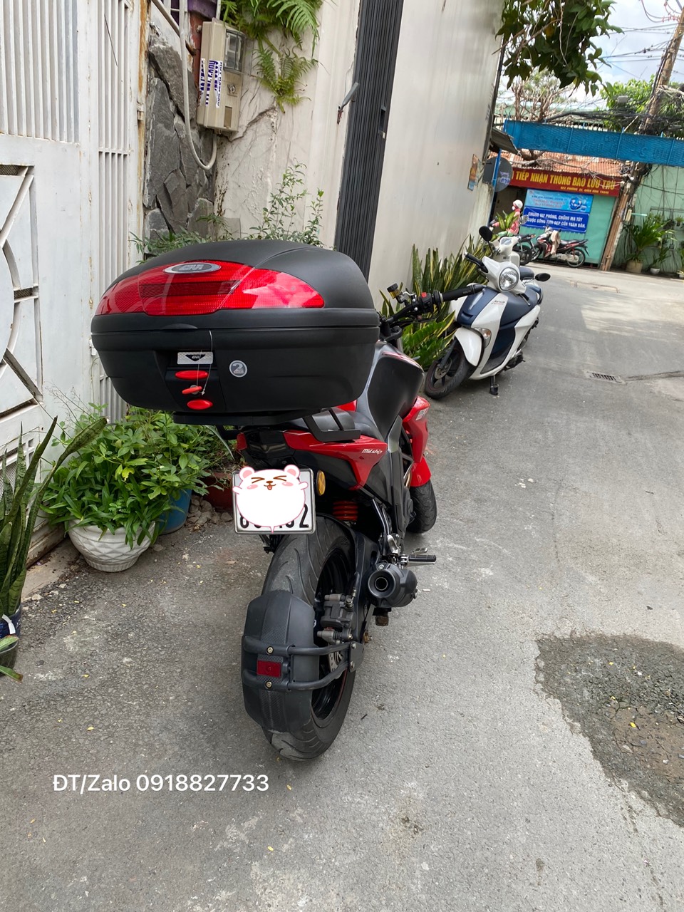 Thùng Givi E450N và baga Givi lắp cho xe FZS, bộ thùng xe FZ-S