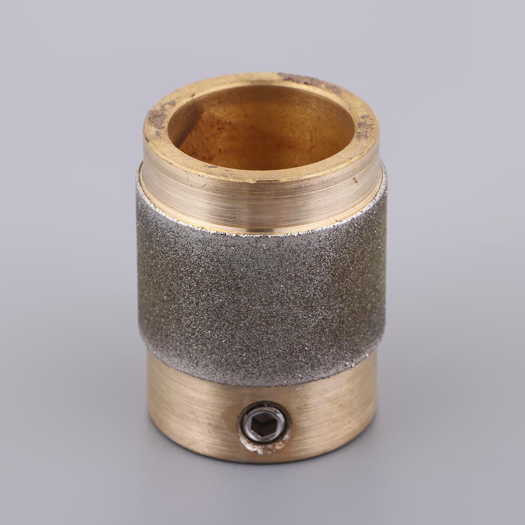 2 Pack Golden Assorted Size Metal Diamond Stained Glass Grinder Head Bit for All Glass Grinders