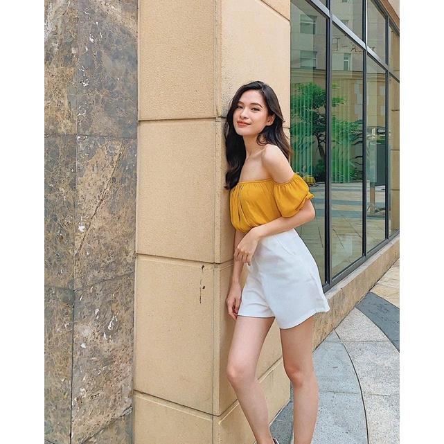 Quần shorts basic ống xoè túi chéo
