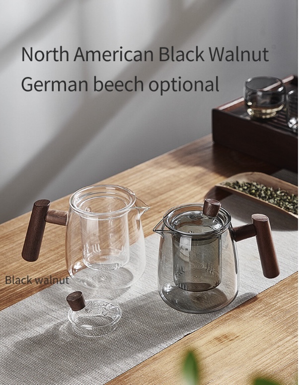 Bộ Ấm Trà 4 ly Thủy Tinh borosilicat Tea Ceremony Pot cao cấp