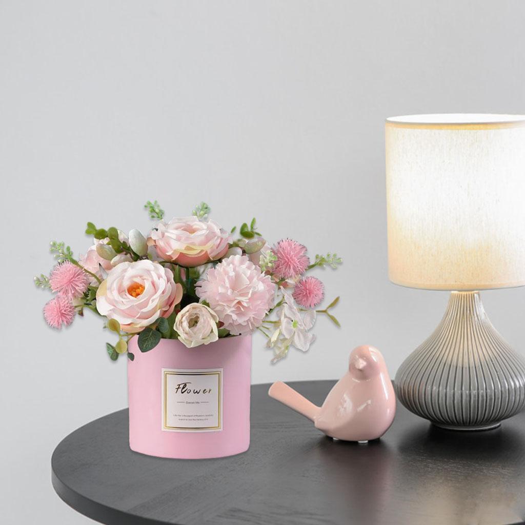 Faux Fake Artificial Flower Plant Decorative Pot Vase Garden Decor